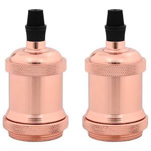 vidaXL Lampu turētāji 2 gab Rose Gold E27