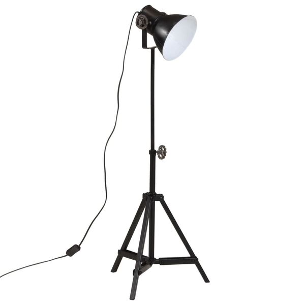 vidaXL grīdas lampa, 25 W, melna, 35x35x65/95 cm, E27