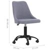 vidaXL grozāmi virtuves krēsli, 2 gab., gai&scaron;i pelēks audums