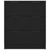 vidaXL kumode, melna, 60x30x70 cm, inženierijas koks