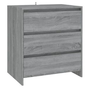 vidaXL kumode, pelēka ozolkoka, 70x41x75 cm, inženierijas koks