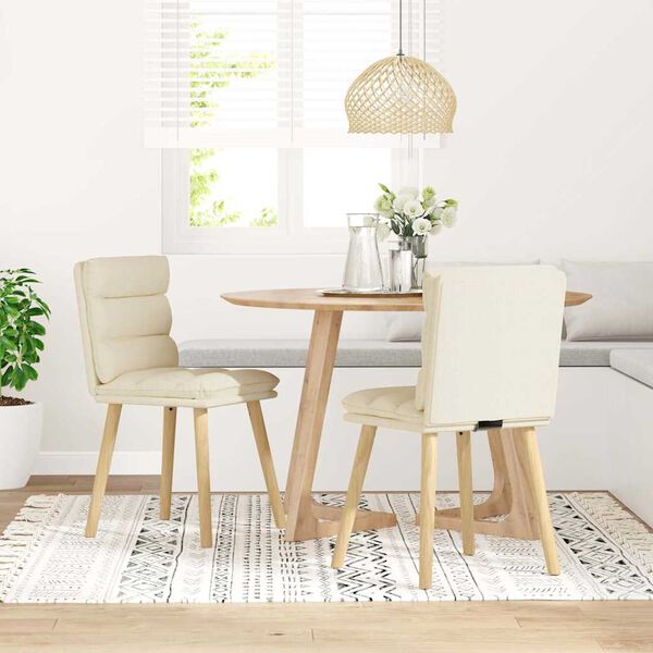 vidaXL virtuves krēsli, 2 gab., lins