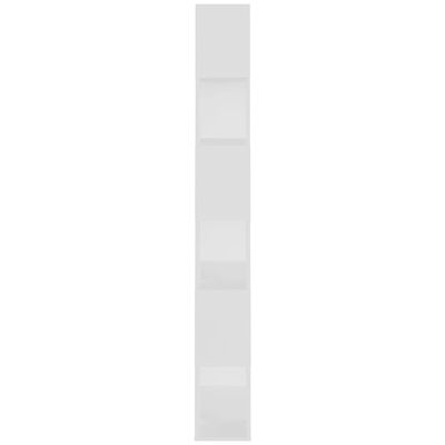 vidaXL grāmatu plaukts, 80x24x186 cm, balts, skaidu plāksne