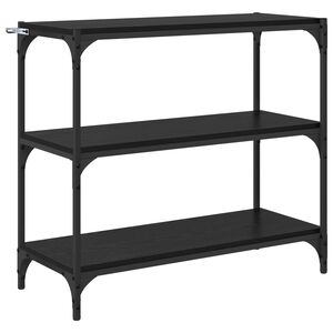 vidaXL Grāmatplaukts Melns ozolkoks 80 x 33 x 70,5 cm