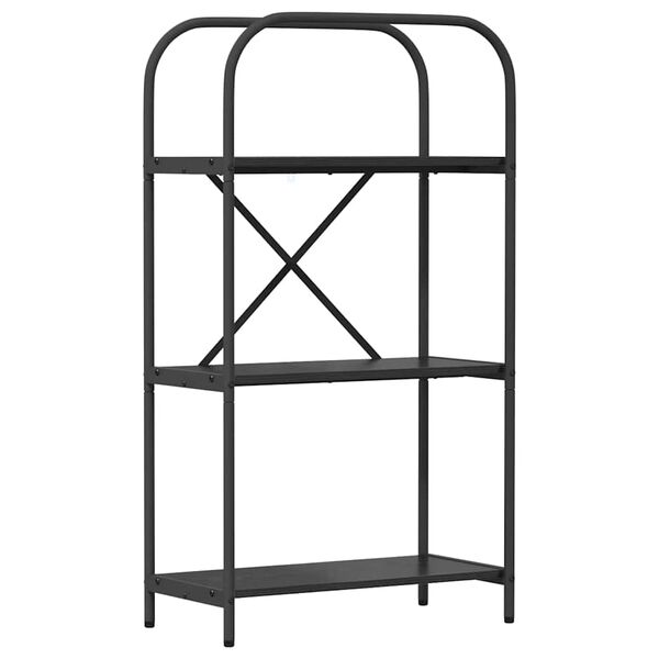 vidaXL Grāmatu plaukts Melns ozolkoks 60 x 30 x 109 cm