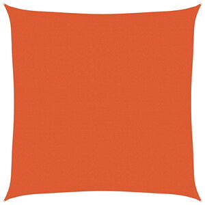 vidaXL saulessargs, 160 g/m&sup2;, 4x4 m, kvadrāta forma, oranžs, HDPE