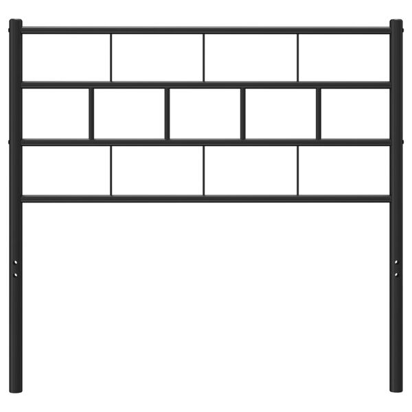 vidaXL gultas galvgalis, metāls, melns, 75 cm