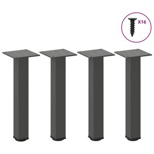 vidaXL kafijas galdiņa kājas, 4 gab., antracīta krāsa, 30-32 cm, tērauds