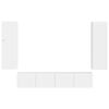 vidaXL TV skapī&scaron;u komplekts 4 pcs Augsta spīduma baltā krāsa