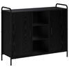 vidaXL Puse Melns ozols 97 x 33 x 81 cm Inženierijas koks