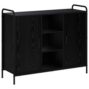 vidaXL Puse Melns ozols 97 x 33 x 81 cm Inženierijas koks