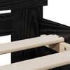 vidaXL Gultas rāmis Melns ozolkoks 90 x 200 cm Inženierijas koks