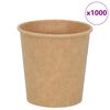 vidaXL papīra kafijas krūzes 1000 gab. 4 unces 100 ml Brūni