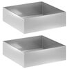 vidaXL Dārza stādītājs 2 gab. Sudraba 80 x 80 x 30 cm Cinkota tērauda
