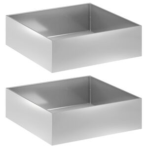 vidaXL Dārza stādītājs 2 gab. Sudraba 80 x 80 x 30 cm Cinkota tērauda