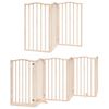 vidaXL suņu vārti ar durvīm, salokāmi, 9 paneļi, 450 cm, papeles koks
