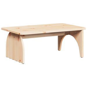 vidaXL Kafijas galdiņ&scaron; Dabiska 80 x 50 x 31 cm Priedes masīvkoks
