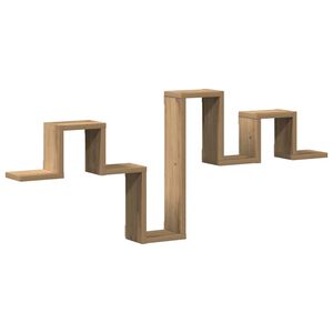 vidaXL Sienas plaukts ar uzglabā&scaron;anu Artisānā ozols 104.5 x 43 x 10 cm