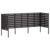 vidaXL Atkritumu tvertņu ekrāns 249 x 85 x 113 cm Tērauds Melns
