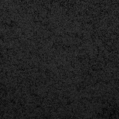 vidaXL paklājs PAMPLONA, Ø 80 cm, Shaggy, moderns, melns