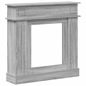 vidaXL Kamīna rāmis Pelēks Sonoma 102 x 26 x 100 cm Inženierijas koks