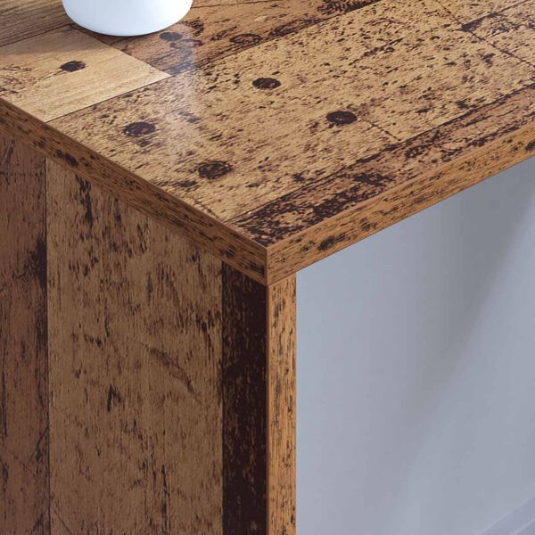 vidaXL Pie sienas stiprināms rakstāmgalds Vecs koks 80 x 45 x 30 cm