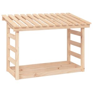 vidaXL malkas plaukts, 108x64,5x78 cm, priedes masīvkoks