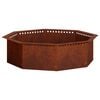 vidaXL Ugunskura gredzens Rūsa 80 x 80 x 25 cm Novecināts tērauds