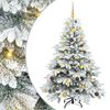 vidaXL Mākslīgā Ziemassvētku eglīte su 150 LED Balts 150 cm PE un PVC