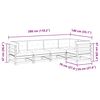 vidaXL 5-daļīgs dārza mēbeļu komplekts ar matračiem, priedes masīvkoks
