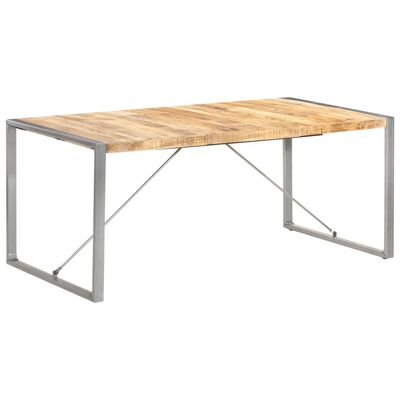 vidaXL virtuves galds, 180x90x75 cm, neapstrādāts mango masīvkoks