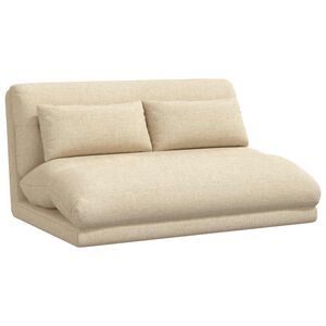 vidaXL Grīdas krēsls Krēmkrāsa 110 x 82 x 55 cm audums