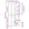 vidaXL Augstais skapītis 2 pcs Artisānā ozols Inženierijas koks