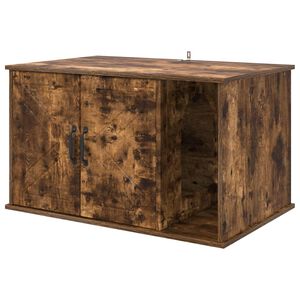 vidaXL Kaķu māja Kūpināts ozols 85 x 55 x 50,5 cm Inženierijas koks