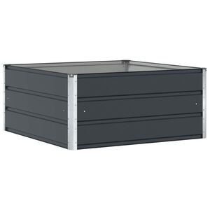 vidaXL Puķu kaste Antracīts 100 x 100 x 45 cm Tērauds