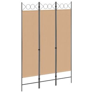 vidaXL 3-paneļu istabas dalītājs Bē&scaron;a 120 x 180 cm Audums