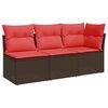 vidaXL Dārza dīvāns Brūna 172 x 62 x 69 cm Poliūtu rotangpalma