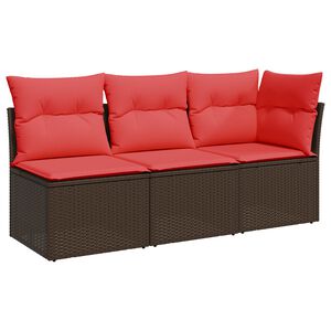 vidaXL Dārza dīvāns Brūna 172 x 62 x 69 cm Poliūtu rotangpalma
