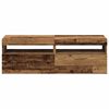 vidaXL 2-daļīgs televizora skapja komplekts ar LED gaismām Old Wood