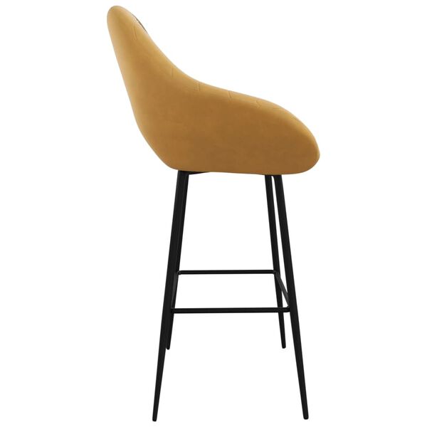 vidaXL bāra krēsls, brūns samts