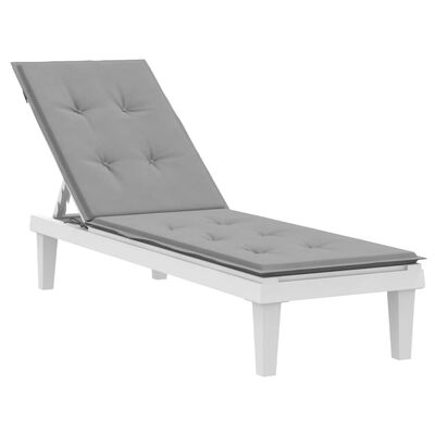 vidaXL atpūtas krēsla matracis, pelēks, (75+105)x50x3 cm