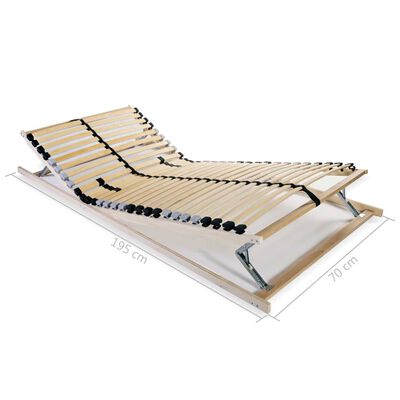vidaXL gultas redeles, 28 līstītes, 7 zonas, 70x200 cm