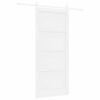 vidaXL Slīdo&scaron;ās durvis 93 x 211 cm Inženierijas koks Balts