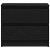 vidaXL Nakts skapītis 2 pcs Melns ozolkoks 50 x 40 x 43,5 cm