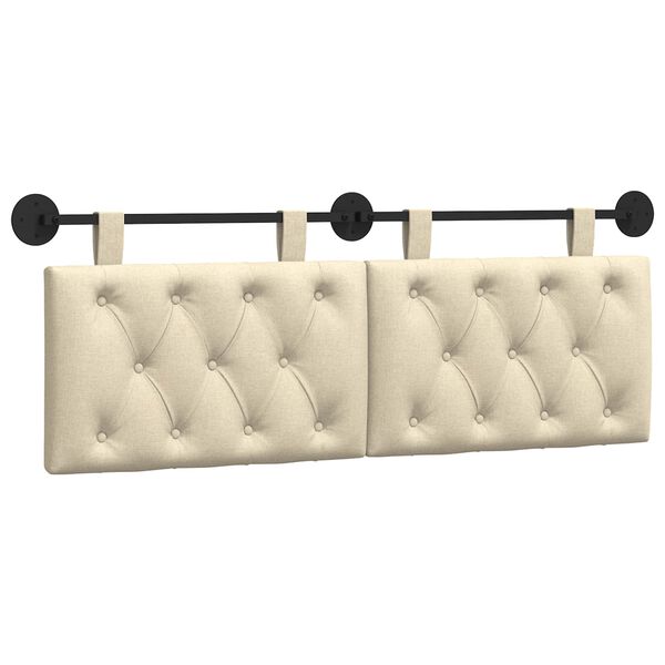 vidaXL Karājo&scaron;s galvgalis Krēmkrāsa 130 x 55 x 7 cm audums