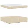 vidaXL Gultas rāmis ar matraci Krēmkrāsa 200 x 200 cm audums