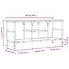 vidaXL TV skapītis, 100x35x45 cm, inženierijas koks, dzelzs, pelēks