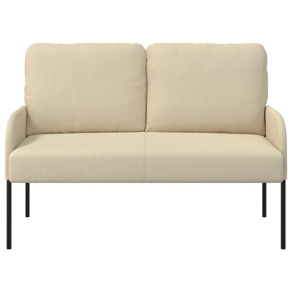 vidaXL Dīvāni ar spilvenu 110cm Krēmkrāsa Saplāksnis