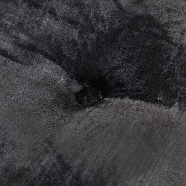 vidaXL apaļš pufs, samts, 40x20 cm, antracītpelēks