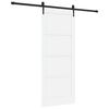 vidaXL Slīdo&scaron;ās durvis ORKDAL Balts 83 x 202 cm Priedes masīvkoks